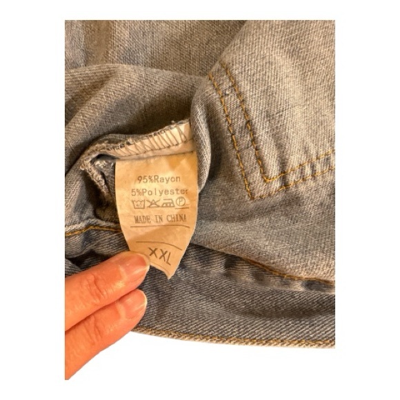 Light Blue Denim Jacket‎ Size XXL - Picture 7 of 8